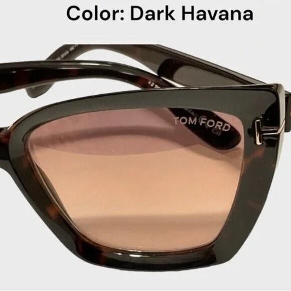 Authentic Tom Ford Scarlet Sunglasses FT920 Dark Havana - Picture 1 of 9